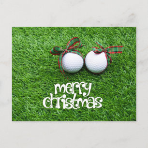 Postal Festiva Navidades de golf temáticos para golfistas