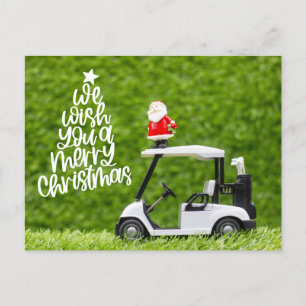 Postal Festiva Navidades de golf temáticos para golfistas