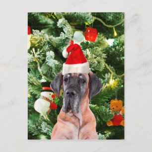 Postal Festiva Navidades de Great Dane