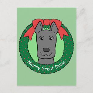 Postal Festiva Navidades de Great Dane