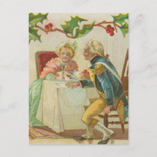 Postal Festiva Navidades de guerra revolucionarios de época