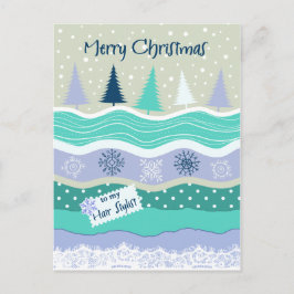 Postal Festiva Navidades de Hair Stylist Snowflakes Scrapbooking
