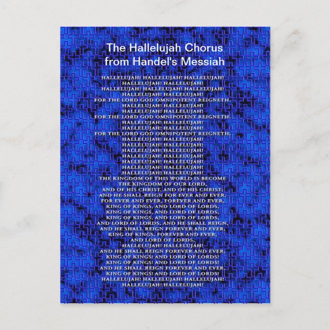 Postal Festiva Navidades de Handel Messiah (Anverso)