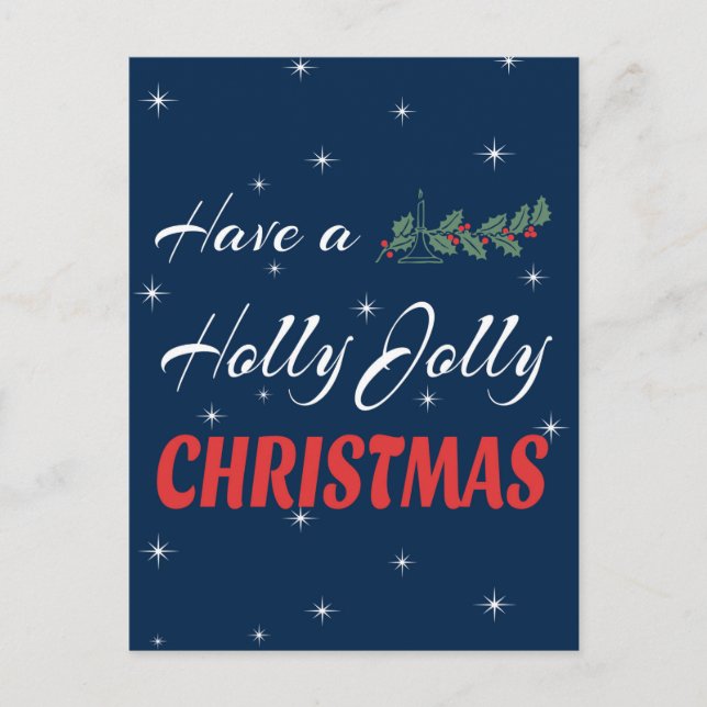 Postal Festiva Navidades de Have Holly Jolly (Anverso)