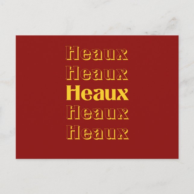 Postal Festiva Navidades de Heaux Heaux Louisiana Cajun (Anverso)