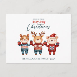 Postal Festiva Navidades de Holly Jolly