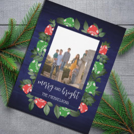 Postal Festiva Navidades de hongos singulares rusticos de Woodlan