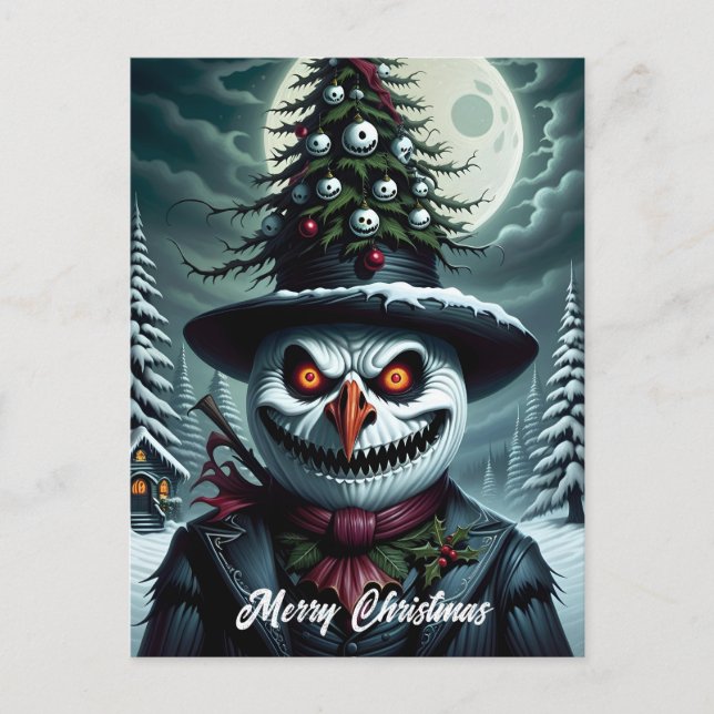 Postal Festiva Navidades de Horror Snowman (Anverso)