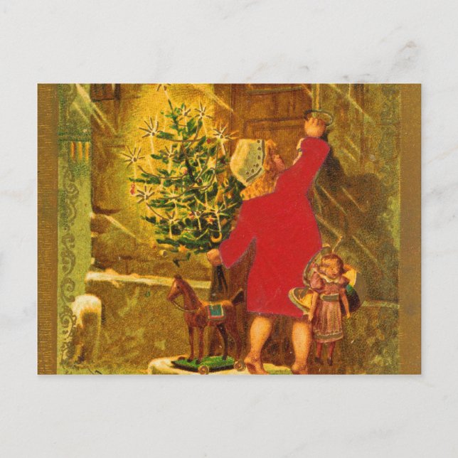 Postal Festiva Navidades de Hungría de 1896 (Anverso)