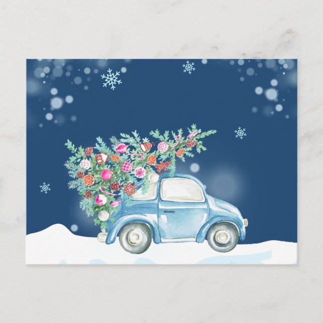 Postal Festiva Navidades de invierno (Anverso)