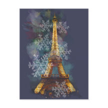 Navidades de invierno de la Torre Eiffel de París
