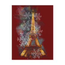 Navidades de invierno de la Torre Eiffel de París