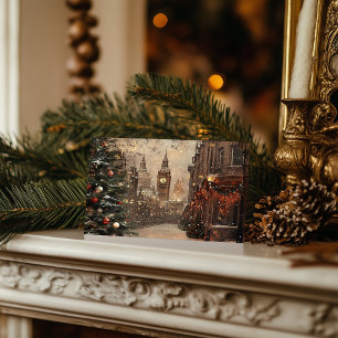 Postal Festiva Navidades de invierno de Londres