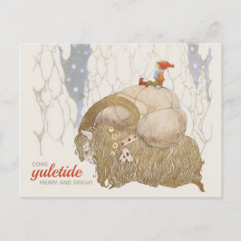 Postal Festiva Navidades de John Bauer Julbocken Yule goat CC1026