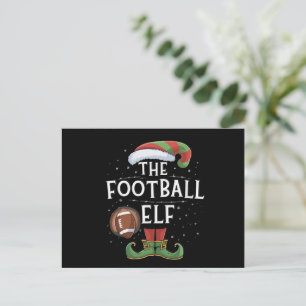 Postal Festiva Navidades de la Familia Elf de Fútbol Americano