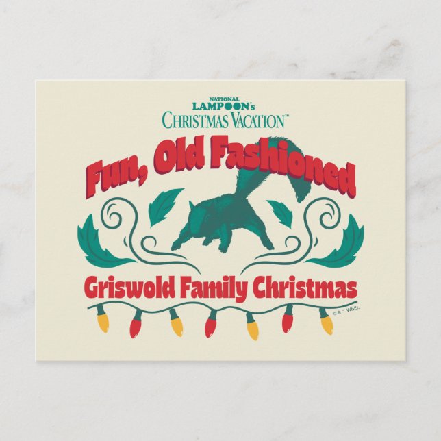 Postal Festiva Navidades de la familia Griswold, divertida y viej (Anverso)