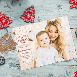 Postal Festiva Navidades de la foto de las vacaciones felices de