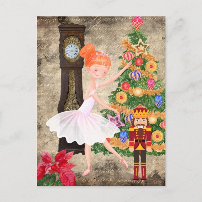 Postal Festiva Navidades de la Ley Clara de los Nutcracker (Anverso)