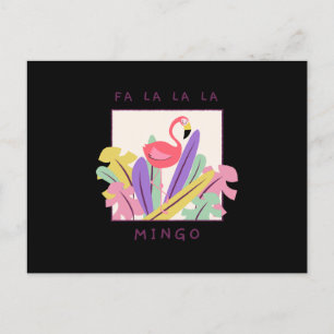 Postal Festiva Navidades de La Mingo Falala Snow Flamingo