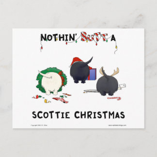 Postal Festiva Navidades De La Nada, Pero Una Escocia