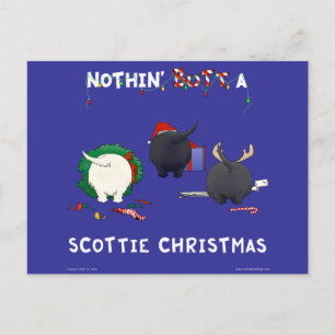 Postal Festiva Navidades De La Nada, Pero Una Escocia