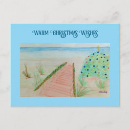 Postal Festiva Navidades de la playa