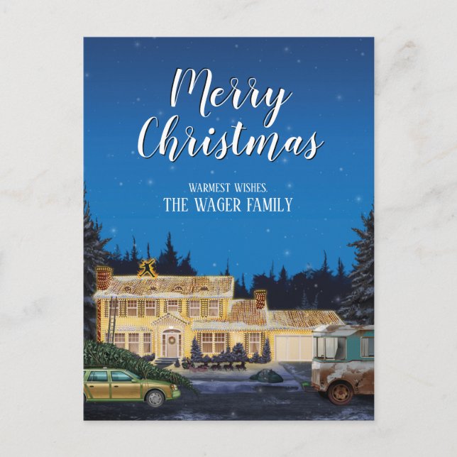 Postal Festiva Navidades de Lampoon (Anverso)