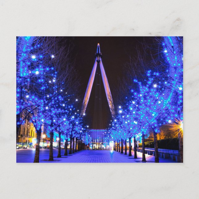 Postal Festiva Navidades de London Eye (Anverso)