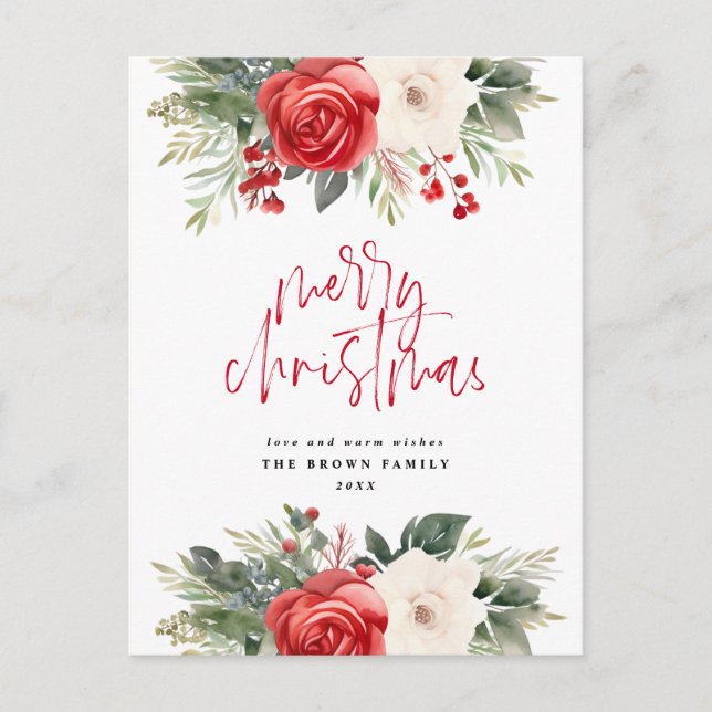 Postal Festiva Navidades de marfil: Navidades de coraje acuático (Anverso)