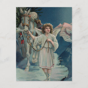 Postal Festiva Navidades de medianoche Angel Postcard