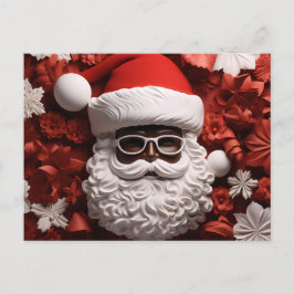 Postal Festiva Navidades de Melanin en Santa Claus negro de Áfric