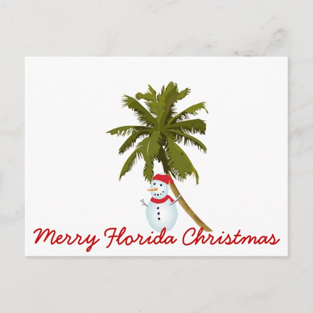 Postal Festiva Navidades de Merry Florida (Anverso)
