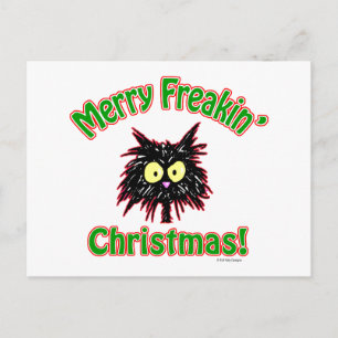 Postal Festiva Navidades de Merry Freakin