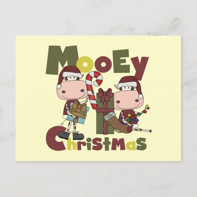 Postal Festiva Navidades de Mooey (Anverso)