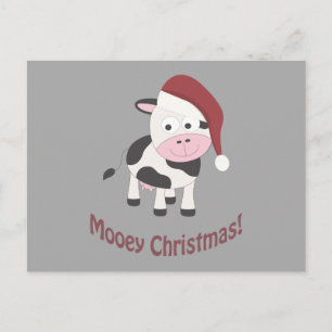 Postal Festiva ¡Navidades de Mooey! Santa Cow