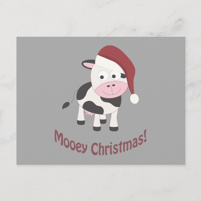 Postal Festiva ¡Navidades de Mooey! Santa Cow (Anverso)