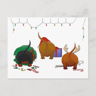 Postal Festiva Navidades De Nada Más Que Un Doxie
