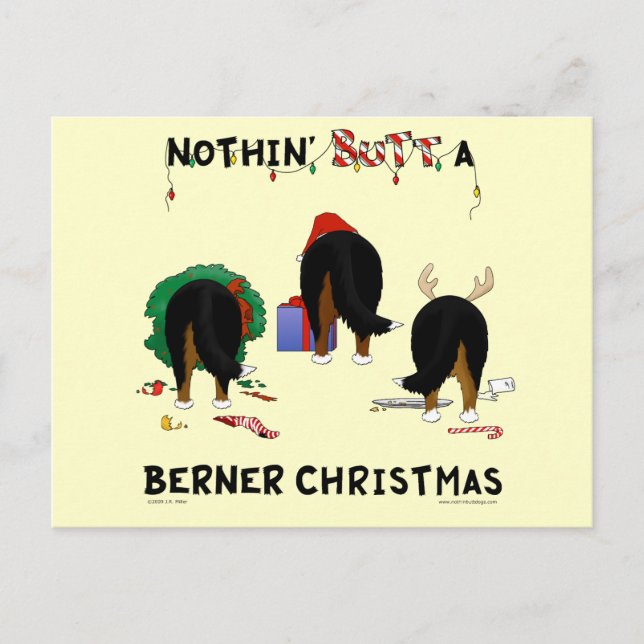 Postal Festiva Navidades De Nada, Pero De Berner (Anverso)