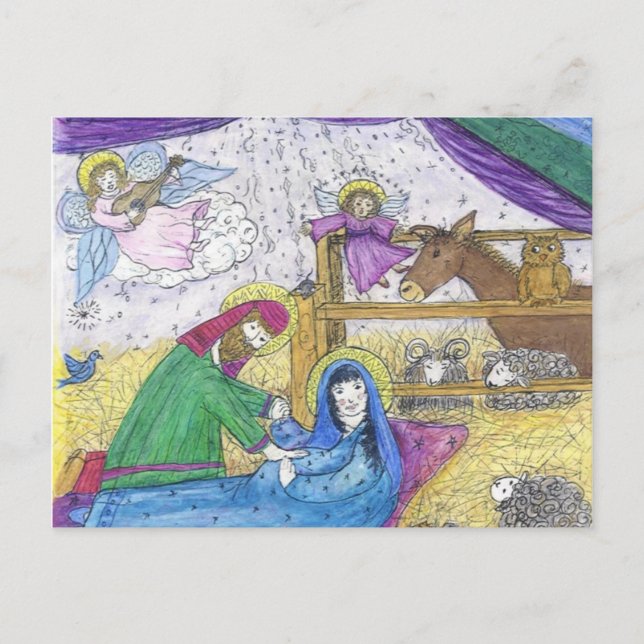 Postal Festiva Navidades de Natividad (Anverso)