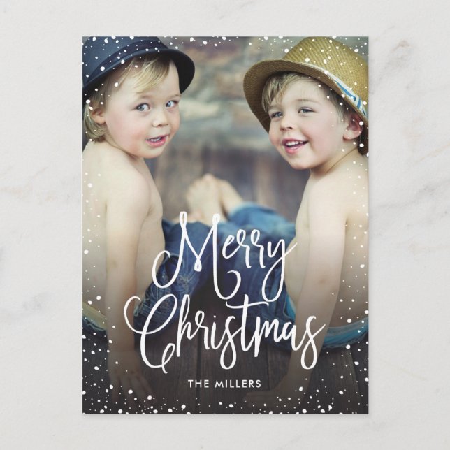 Postal Festiva Navidades de Nieve Felices Fiestas (Anverso)