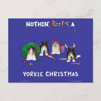 Postal Festiva Navidades de Nothin' Butt A Yorkie