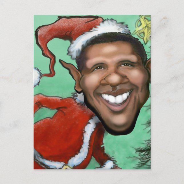 Postal Festiva Navidades de Obama (Anverso)