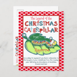 Postal Festiva Navidades de ornamentos personalizados oruga infan