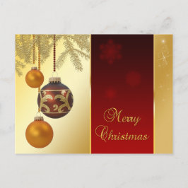 Postal Festiva Navidades de oro elegantes