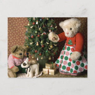 Postal Festiva navidades de Oso de Teddy 3843