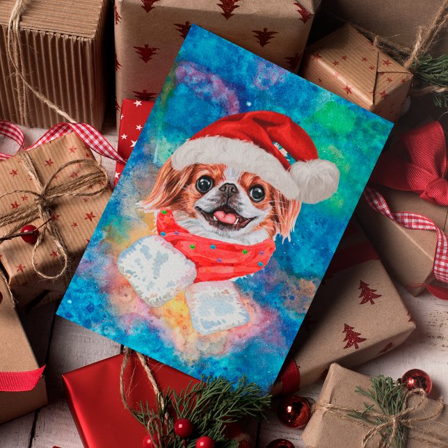 Postal Festiva Navidades de perros de raza china en Japón (Subido por el creador)