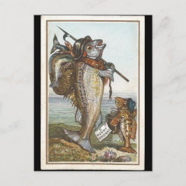 Postal Festiva Navidades de pescado de Victoria