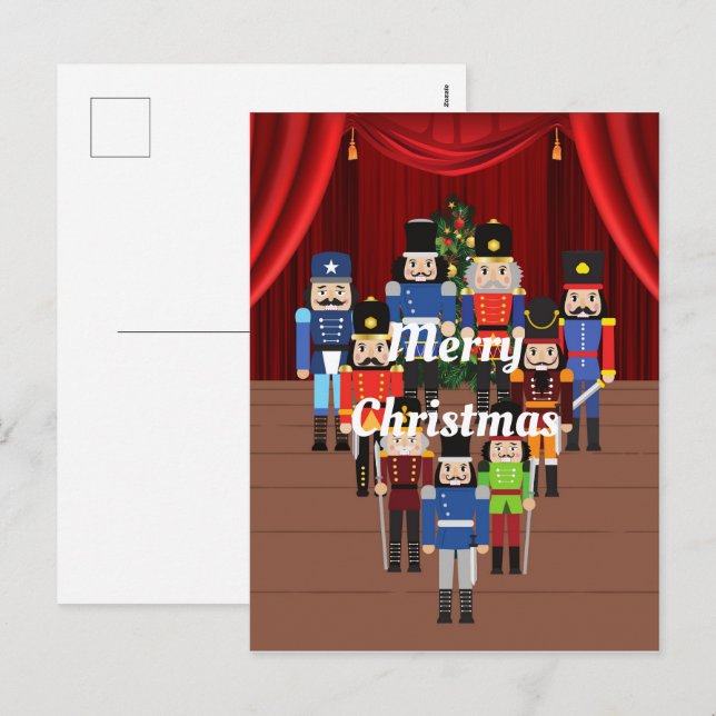 Postal Festiva Navidades de petardos en escena (Anverso / Reverso)