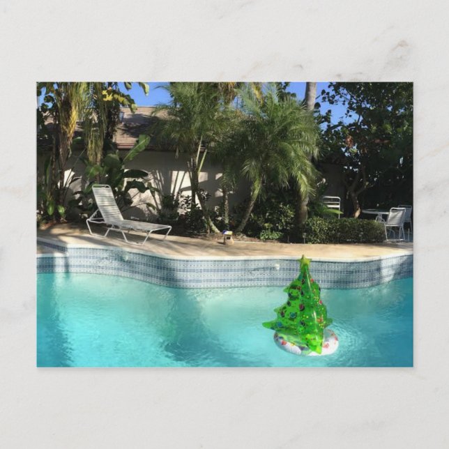 Postal Festiva Navidades de Poolside (Anverso)