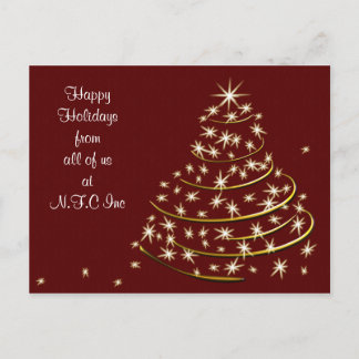 Postal Festiva Navidades de Red Gold Corporate saludan a las Post